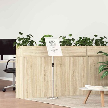 vidaXL Εκθεσιακές Οθόνες Ασημί 30 x 25 x 128 εκ Αλουμίνιο