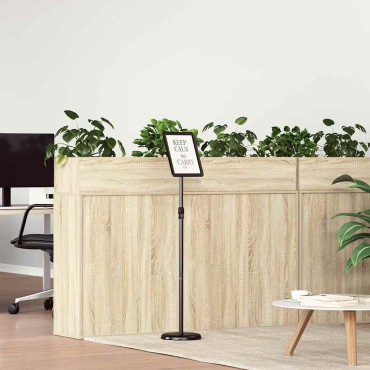 vidaXL Εκθεσιακές Οθόνες Μαύρο 25 x 25 x 125 εκ Αλουμίνιο