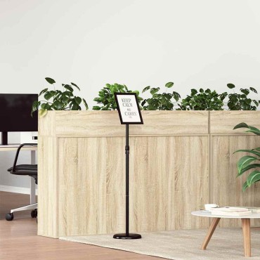 vidaXL Εκθεσιακές Οθόνες Μαύρο 25 x 25 x 125 εκ Αλουμίνιο