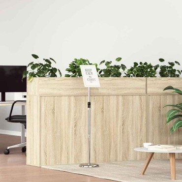 vidaXL Εκθεσιακές Οθόνες Ασημί 25 x 25 x 125 εκ Αλουμίνιο