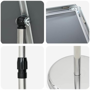 vidaXL Εκθεσιακές Οθόνες Ασημί 25 x 25 x 125 εκ Αλουμίνιο