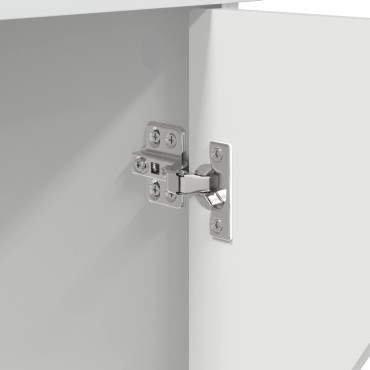 vidaXL Σπίτι Γάτας Λαμπερό Λευκό 53 x 52 x 62 εκ Επεξεργασμένο Ξύλο