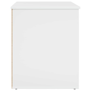 vidaXL Σπίτι Γάτας Λαμπερό Λευκό 53 x 52 x 62 εκ Επεξεργασμένο Ξύλο