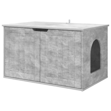 vidaXL Σπίτι Γάτας Σκυρόδεμα 85 x 55 x 50,5 εκ Επεξεργασμένο Ξύλο