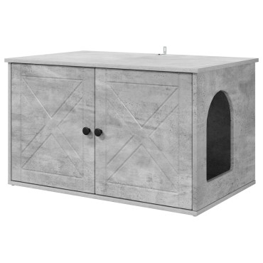 vidaXL Σπίτι Γάτας Σκυρόδεμα 85 x 55 x 50,5 εκ Επεξεργασμένο Ξύλο