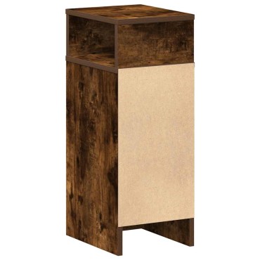 vidaXL Κομοδίνο με συρτάρι Καπνιστή Δρυς 25x31x66cm 1 τεμ.