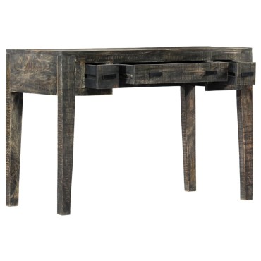 vidaXL Γραφείο Μαύρο 110x50x75cm από Μασίφ Ξύλο Μάνγκο 1 τεμ.
