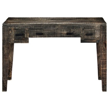 vidaXL Γραφείο Μαύρο 110x50x75cm από Μασίφ Ξύλο Μάνγκο 1 τεμ.
