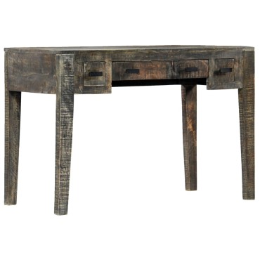 vidaXL Γραφείο Μαύρο 110x50x75cm από Μασίφ Ξύλο Μάνγκο 1 τεμ.