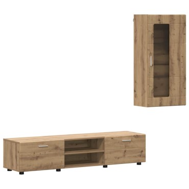 vidaXL Σετ επίπλου τηλεόρασης FLORIN 3 τμχ. Artisan Oak