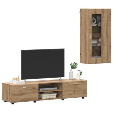vidaXL Σετ επίπλου τηλεόρασης FLORIN 3 τμχ. Artisan Oak