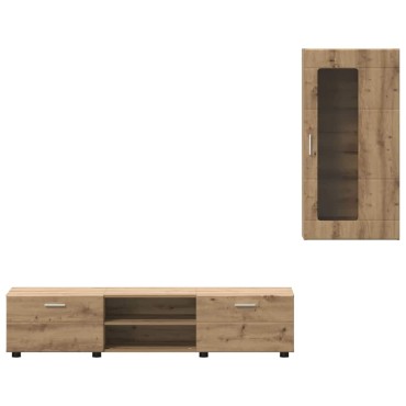 vidaXL Σετ επίπλου τηλεόρασης FLORIN 3 τμχ. Artisan Oak