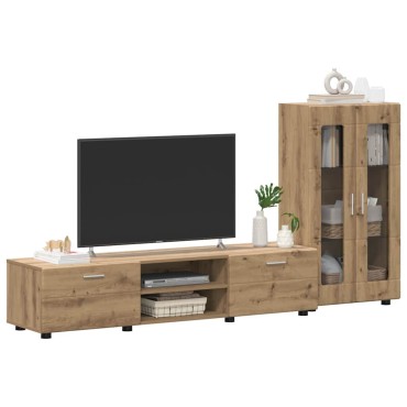 vidaXL Σετ επίπλου τηλεόρασης FLORIN 3 τμχ. Artisan Oak