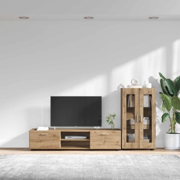 vidaXL Σετ επίπλου τηλεόρασης FLORIN 3 τμχ. Artisan Oak