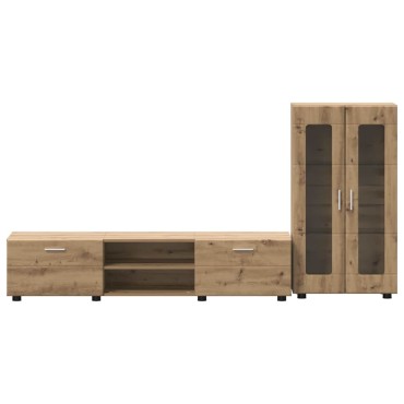 vidaXL Σετ επίπλου τηλεόρασης FLORIN 3 τμχ. Artisan Oak