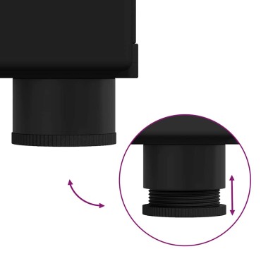 vidaXL Πλαϊνό γραφείο με ράφι με πόρτα FLORIN Μαύρο 55,5x29x100 εκ