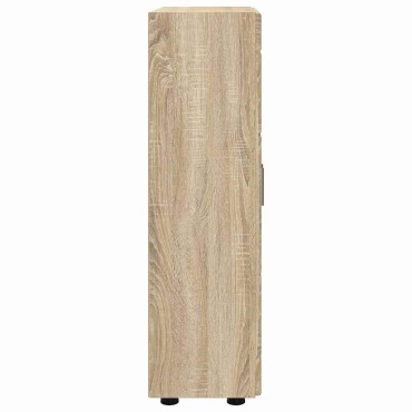 vidaXL Πλαϊνό γραφείο με ράφι FLORIN Δρύς Sonoma 55,5x29x100 εκ