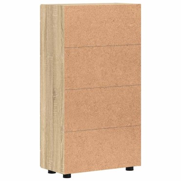 vidaXL Πλαϊνό γραφείο με ράφι FLORIN Δρύς Sonoma 55,5x29x100 εκ