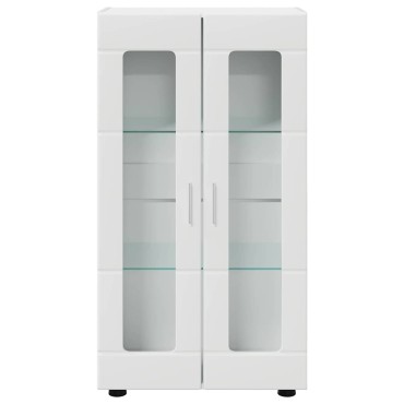 vidaXL Πλαϊνό γραφείο FLORIN 55,5x29x100cm Υψηλής γυαλάδας λευκό