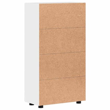 vidaXL Πλαϊνό γραφείο FLORIN 55,5x29x100cm Υψηλής γυαλάδας λευκό