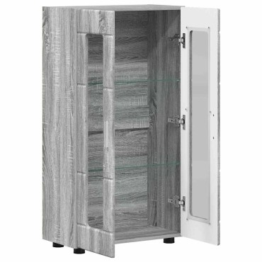vidaXL Πλαϊνό γραφείο FLORIN 55,5x29x100cm Γκρι Sonoma