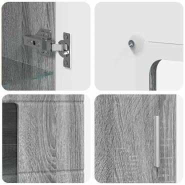vidaXL Πλαϊνό γραφείο FLORIN 55,5x29x100cm Γκρι Sonoma