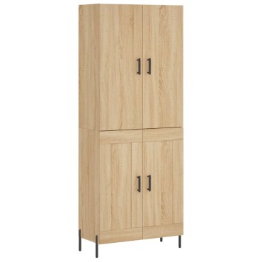 vidaXL Ντουλάπι Sonoma δρυς 69,5x34x180cm από Επεξεργασμένο Ξύλο 1 τεμ.