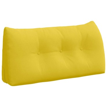 vidaXL Μαξιλάρι Πλάτης Απαλό Κίτρινο 100 x 24 x 50 εκ ύφασμα