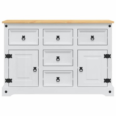 vidaXL Αποθηκευτικές Κάσες CORONA Λευκό 112x40x75cm