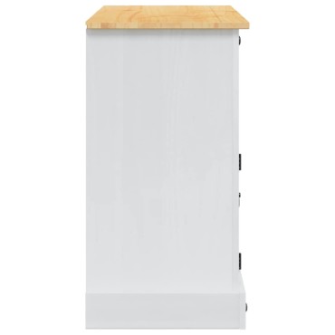 vidaXL Αποθηκευτικές Κάσες CORONA Λευκό 112x40x75cm