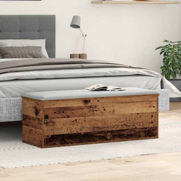 vidaXL Κουτί αποθήκευσης Παλιό Ξύλο 102x35x35cm