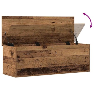 vidaXL Κουτί αποθήκευσης Παλιό Ξύλο 102x35x35cm