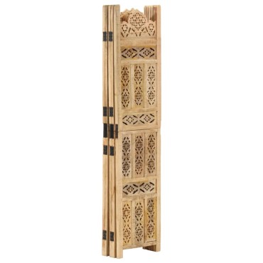 vidaXL Παραβάν Σκαλιστό στο Χέρι 5 Πάνελ 200x165cm Μασίφ Ξύλο Μάνγκο 1 τεμ.