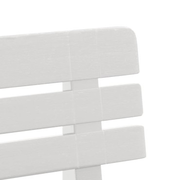 vidaXL Παγκάκι Κήπου Λευκό 110x52x71cm από Πολυπροπυλένιο 1 τεμ.