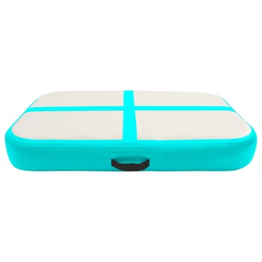 vidaXL Στρώμα Ενόργανης Φουσκωτό Πράσινο 60x100x15 εκ. PVC με Τρόμπα