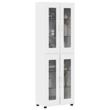 vidaXL Highboard FLORIN Λευκό 60x35x182cm Επεξεργασμένο ξύλο