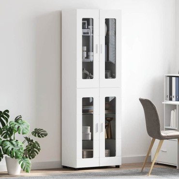vidaXL Highboard FLORIN Λευκό 60x35x182cm Επεξεργασμένο ξύλο