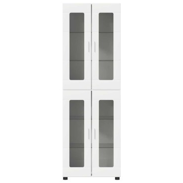 vidaXL Highboard FLORIN Λευκό 60x35x182cm Επεξεργασμένο ξύλο