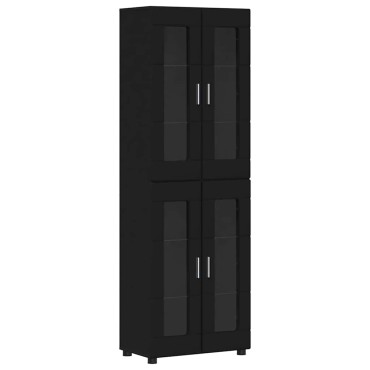 vidaXL Highboard FLORIN Μαύρο 60x35x182cm Επεξεργασμένο ξύλο