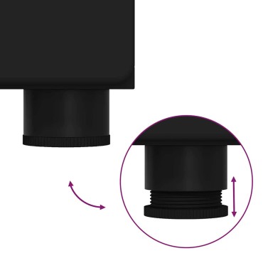 vidaXL Highboard FLORIN Μαύρο 60x35x182cm Επεξεργασμένο ξύλο