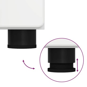 vidaXL Highboard FLORIN Υψηλής γυαλάδας λευκό 60x35x182cm