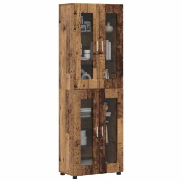 vidaXL Highboard FLORIN 60x35x182cm Παλιό ξύλο