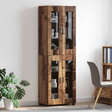 vidaXL Highboard FLORIN 60x35x182cm Παλιό ξύλο