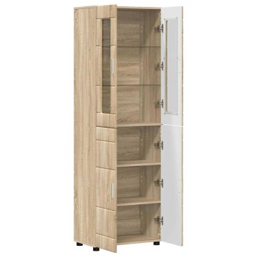 vidaXL Highboard FLORIN 60x35x182cm Δρύς Sonoma
