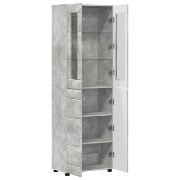 vidaXL Highboard FLORIN 60x35x182cm Σκυρόδεμα Γκρι