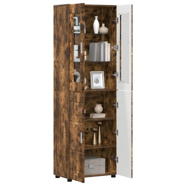 vidaXL Highboard FLORIN 60x35x182cm Καπνιστό Δρύς
