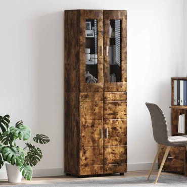 vidaXL Highboard FLORIN 60x35x182cm Καπνιστό Δρύς