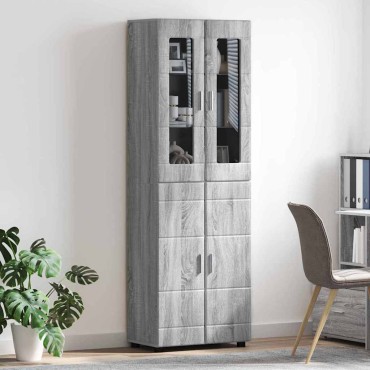 vidaXL Highboard FLORIN 60x35x182cm Γκρίζο Σονομα