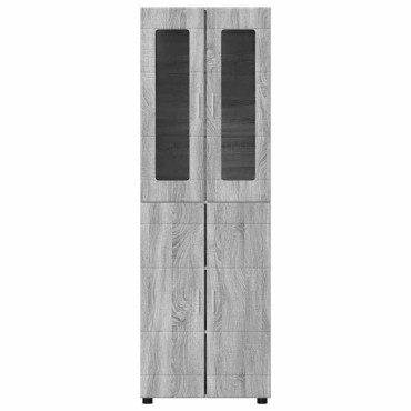 vidaXL Highboard FLORIN 60x35x182cm Γκρίζο Σονομα