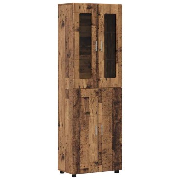 vidaXL Highboard FLORIN 60x35x182cm Παλιό ξύλο